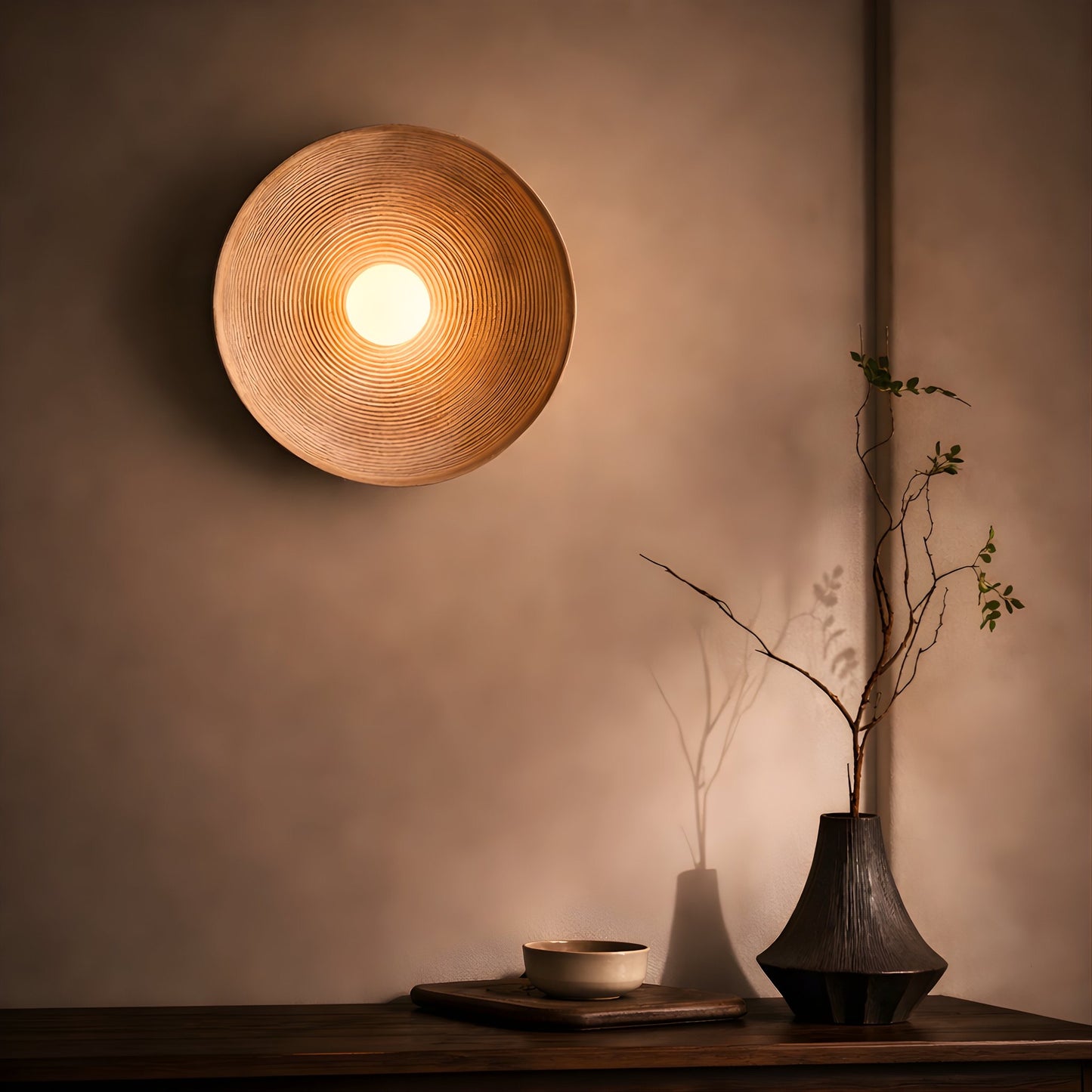 Japanese Halo Wall Light – Modern Minimal Statement
