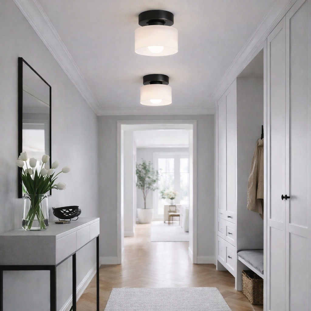 Bauhaus Glass Ceiling Light – Modern Minimalist Fixture