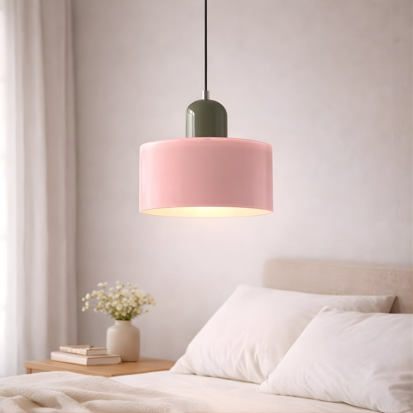 Creative Bauhaus Glass Pendant – Modern Architectural Colour Statement