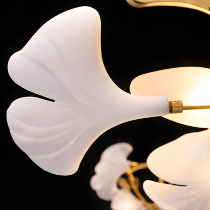 Ginkgo Leaf Chandelier – Modern Ceramic Statement Light