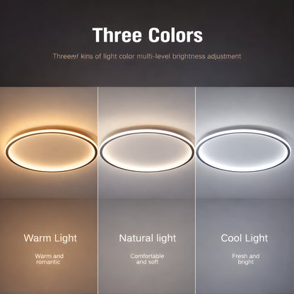 Halo Flush Mount Ceiling Light – Minimal Modern LED Ring