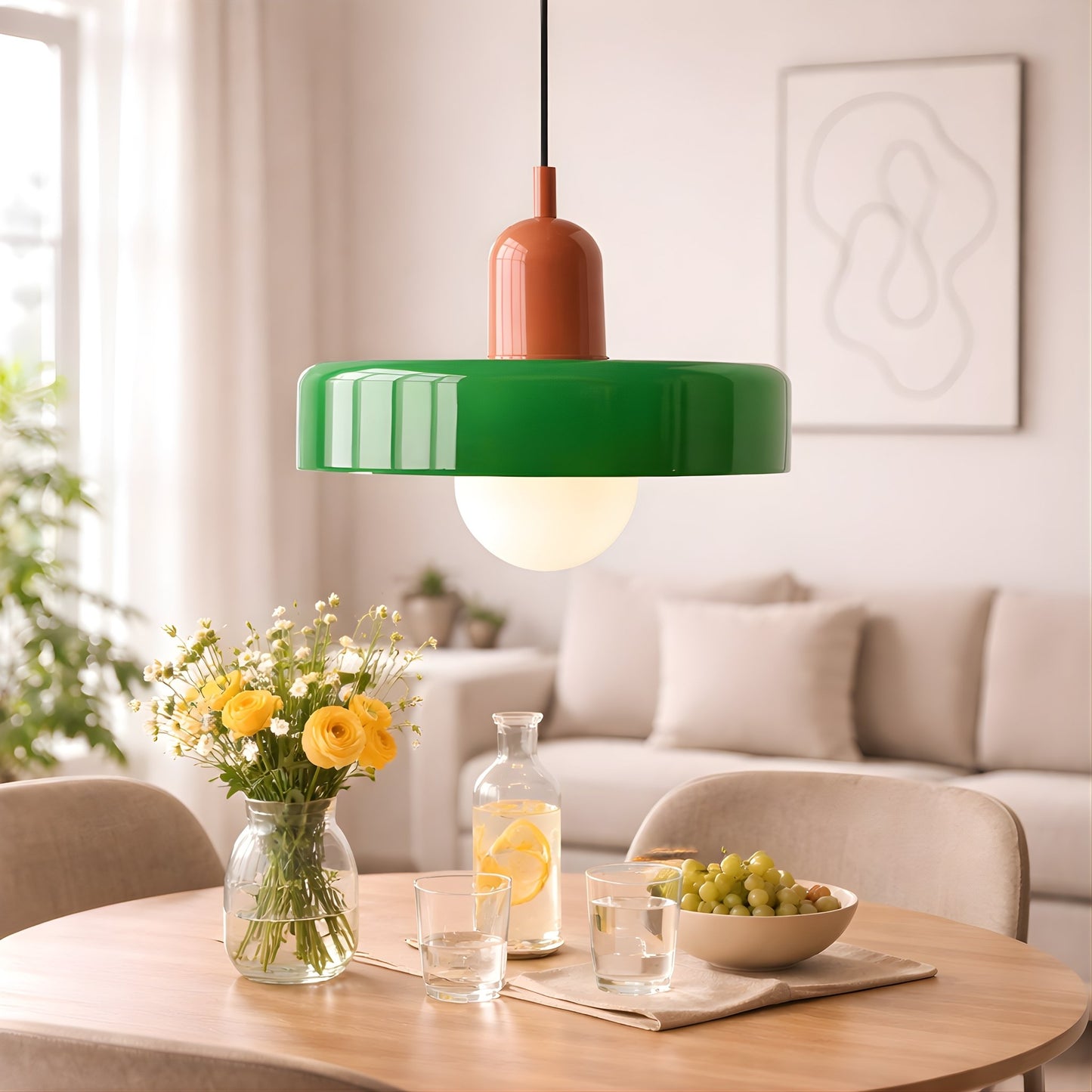 Bauhaus Glass Pendant Light – Modern Sculptural Ceiling Statement