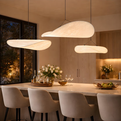 Japandi Silk Pendant Light – Sculptural Modern Ceiling Light