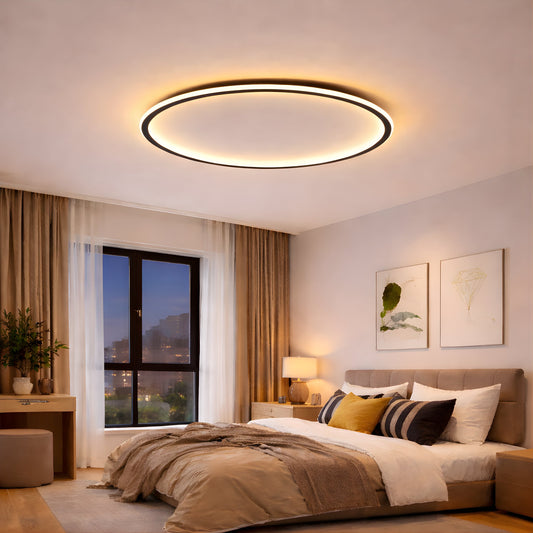 Halo Flush Mount Ceiling Light – Minimal Modern LED Ring