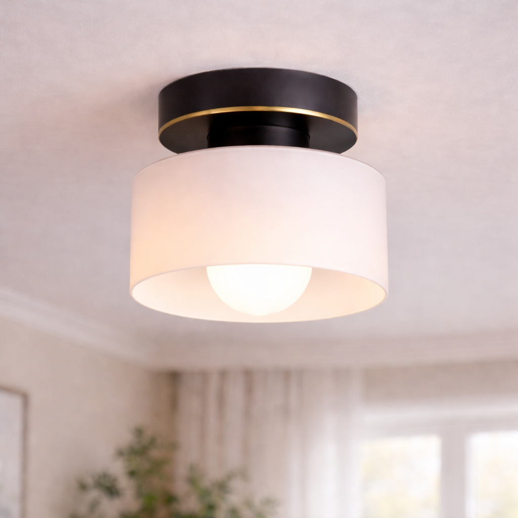 Bauhaus Glass Ceiling Light – Modern Minimalist Fixture