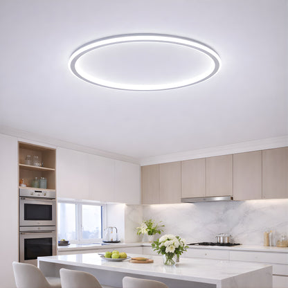 Halo Flush Mount Ceiling Light – Minimal Modern LED Ring