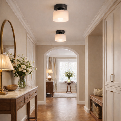 Bauhaus Glass Ceiling Light – Modern Minimalist Fixture