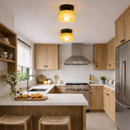 Bauhaus Glass Ceiling Light – Modern Minimalist Fixture