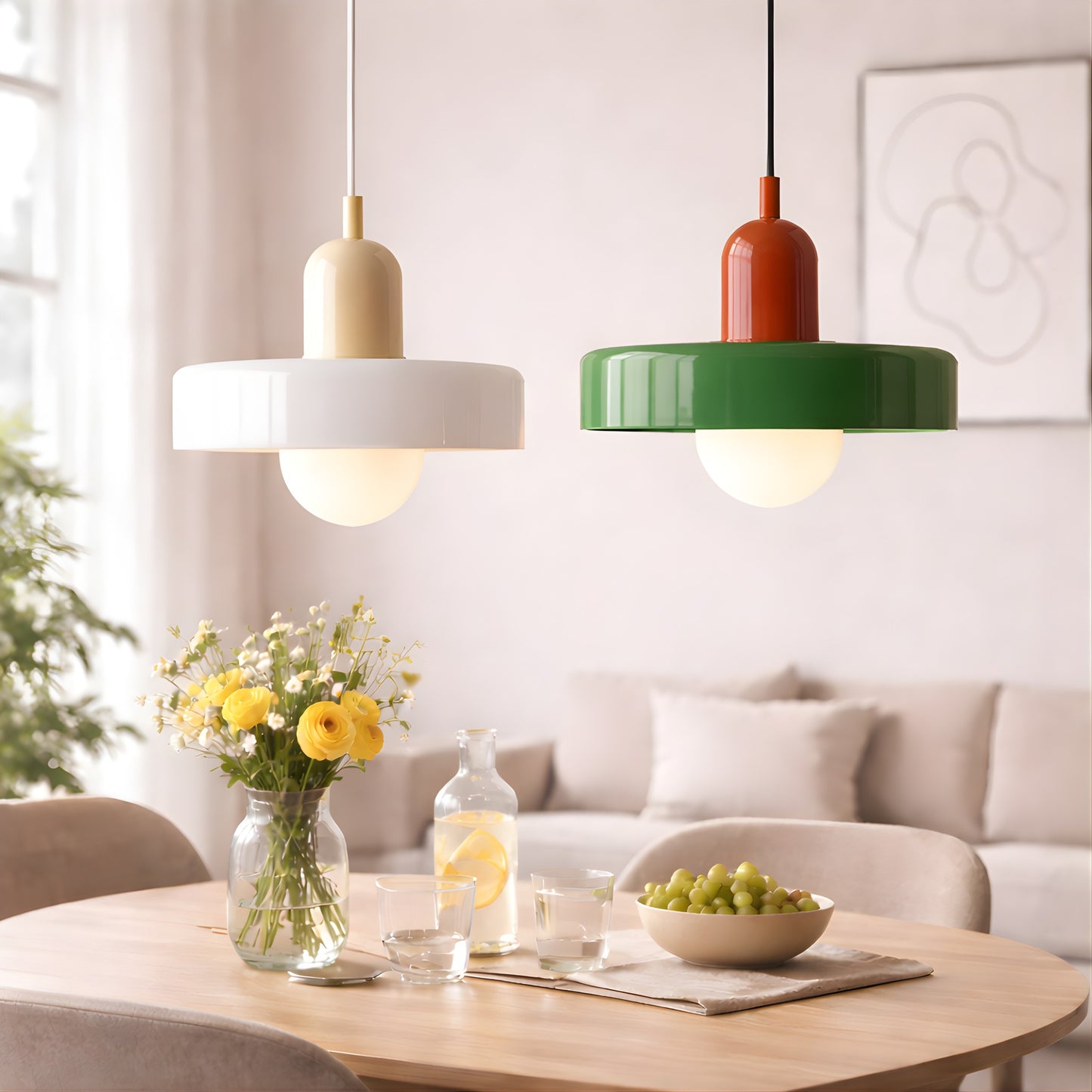 Bauhaus Glass Pendant Light – Modern Sculptural Ceiling Statement